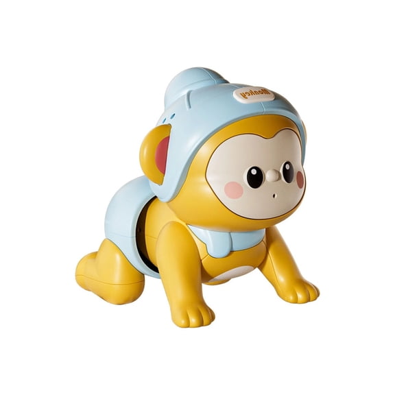Monkey Crawling Toy with Music & Climbing, Fun Tummy Time for Toddlers, Interactive Walking Moving Sensory Toys, Early Education Gift for Infant Girls Boys 6-18 Months(USB Charge)
