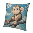 thumbnail image 1 of Monkey Cushion Case for Kids Boys Girls Teens Toddler Cute Cartoon Monkey Decorative Pillowcase Wild Animal Throw Pillow Covers, 1 of 5