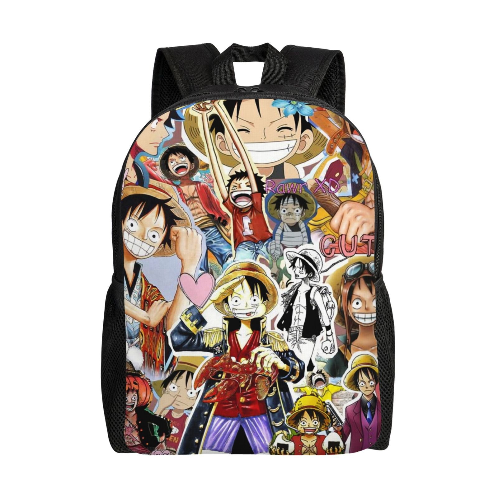 Monkey D Luffy Anime Backpack Straw Hat Pirates Travel Bags 3D Printed ...