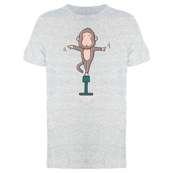 Monkey Doing Acrobatics Cartoon Tee Men's -Image by Shutterstock