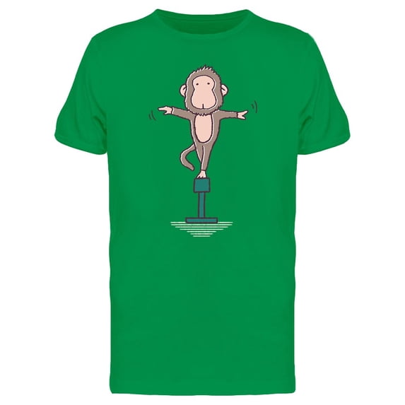 Monkey Doing Acrobatics Cartoon Tee Men's -Image by Shutterstock