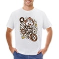 thumbnail image 1 of Monkey Downhill Vintage T-shirt Mens Cotton Classic Crewneck Short Sleeve Tees Unisex White XS, 1 of 2