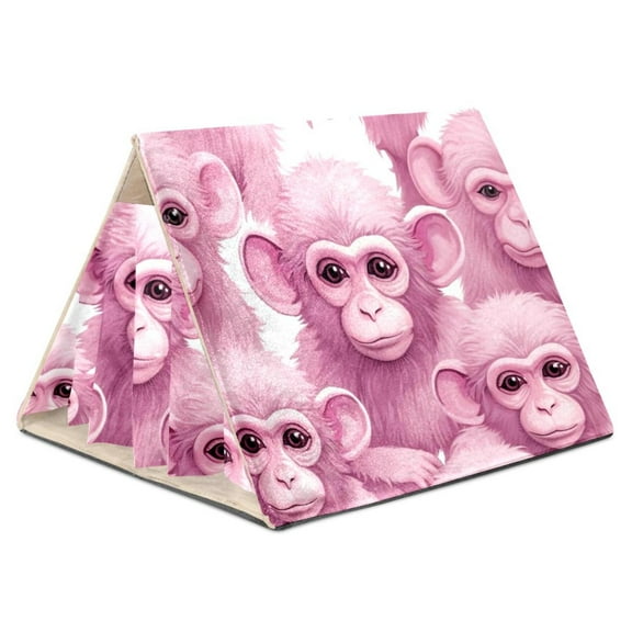 Monkey Dutch Flannelette Hamster House with PP Board Support - Washable - 21.5x30.5x26 cm / 8.5x12x10.2 in