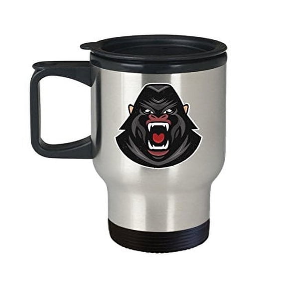 Monkey Emoji Theme Gifts - Gorilla Travel Mug - 14 Oz Stainless Steel Coffee Cup