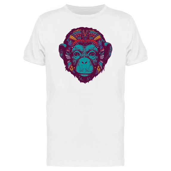 Monkey Ethnic Color Head Tee Men's -Image by Shutterstock
