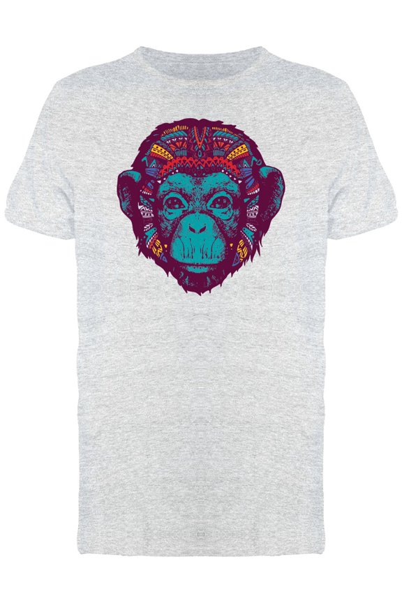 Monkey Ethnic Color Head Tee Men's -Image by Shutterstock