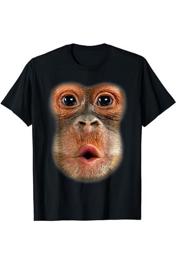 Monkey Face Breath Funny Men Womens Halloween Costume T-Shirt
