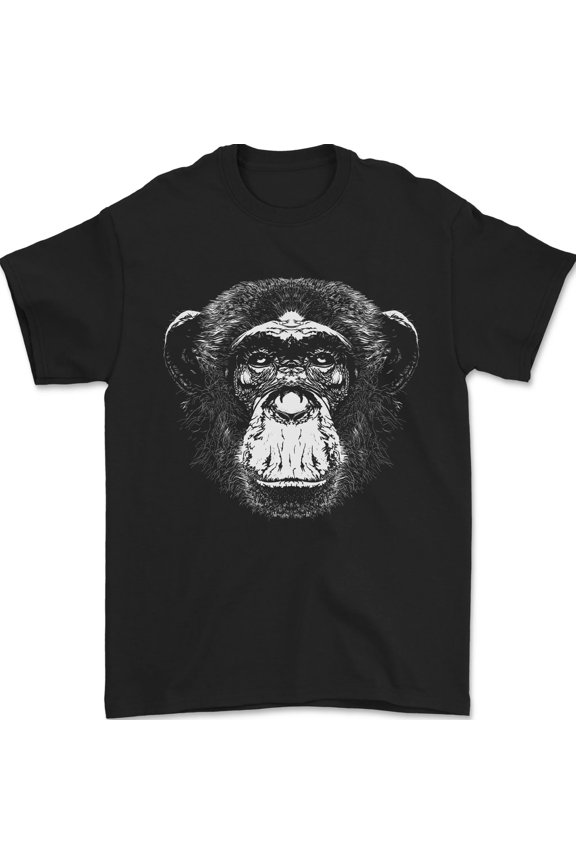 Monkey Face Chimpanzee Mens T-Shirt 100% Cotton