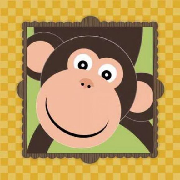 Monkey Face I Canvas Art - Stephanie Marrott (24 x 24)