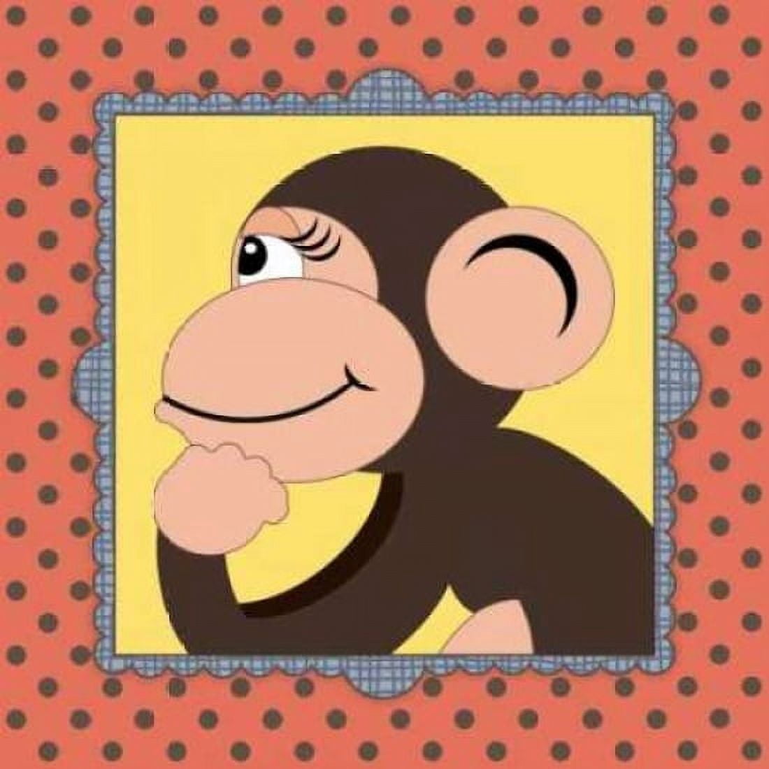 Monkey Face II Canvas Art - Stephanie Marrott (24 x 24)