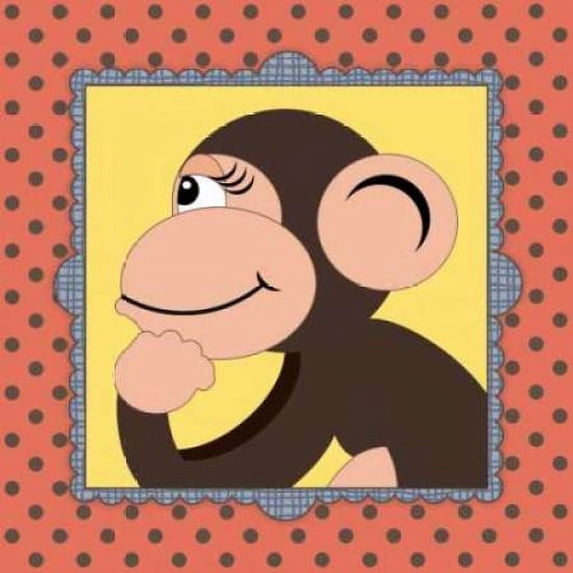 Monkey Face II Poster Print by Stephanie Marrott (12 x 12)