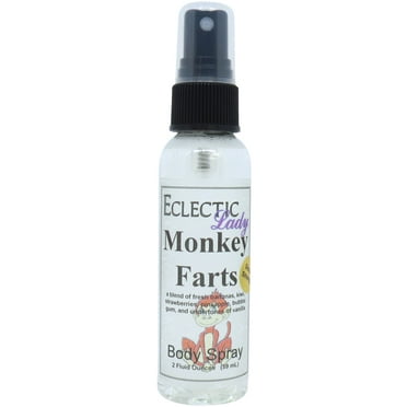 Monkey Farts Body Spray, Eclectic Lady, Hydrating Mist, Unisex (Double Strength), 2 oz