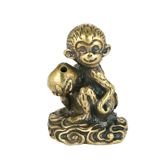 Monkey Figurine Brass Statue Animal Figurines Toys Home Desktop Decoration