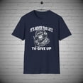 thumbnail image 1 of Monkey Graphic t-shirt, Sarcastic Monkey tee, Never to Late to Give Up tee, 1 of 1