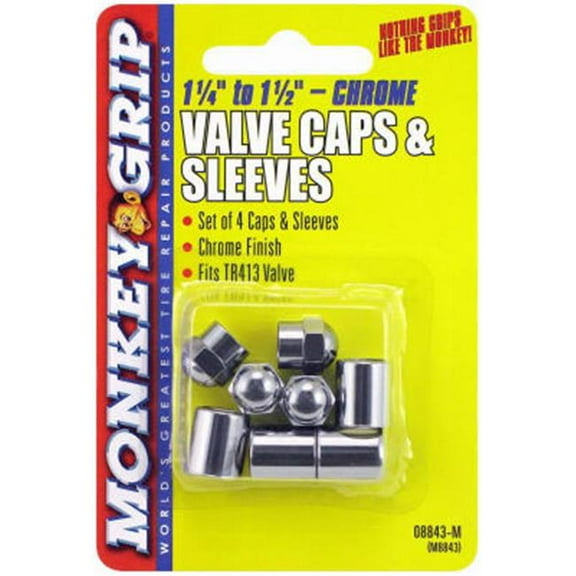Monkey Grip 8-Piece Chrome Cap & Sleeve