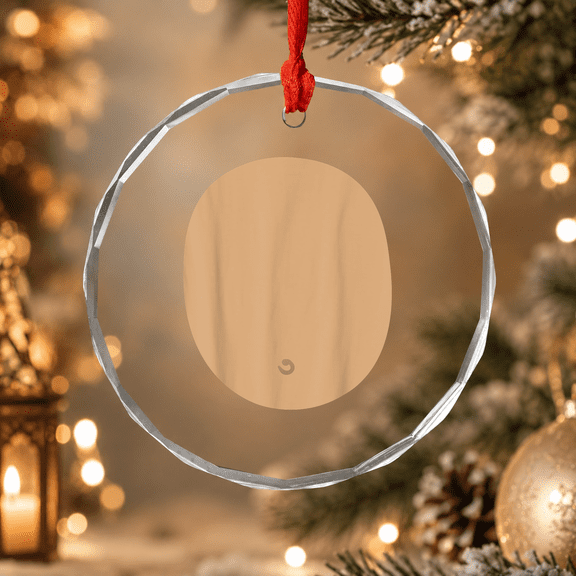 Monkey Halloween Animal Ornament, Holiday Decor, Circle Glass Ornament