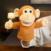 Monkey Hand Puppets Monkey Plush Puppets,9 Realistic Monkey Stuffed Animal Puppets for Kids Monkey Puppet for Adults with Movable Mouth
