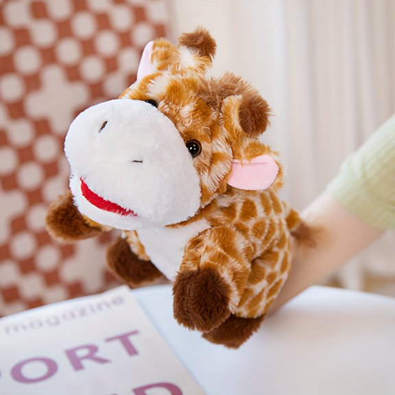 Monkey Hand Puppets Giraffe Animal Plush Hand Puppet Soft Jungle Animal Hand Puppet Interactive Storytelling and Educational Toy Perfect for Kindergarten Performances and Playtime Fun