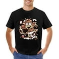 thumbnail image 1 of Monkey Hotrod Men’s T-Shirt 100% Cotton Casual Short Sleeve Tops Gift Tee Black 4XL, 1 of 2