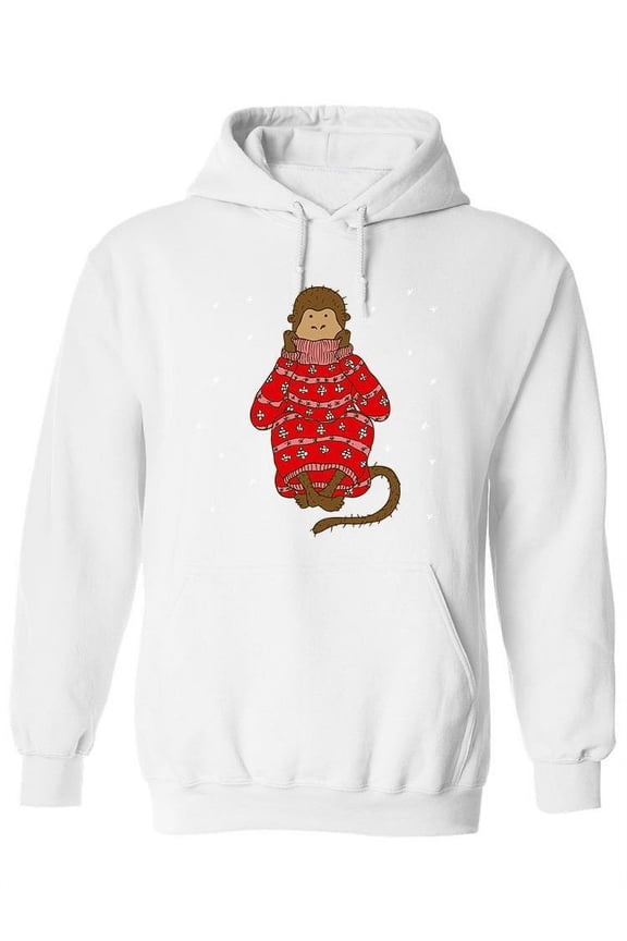 Monkey In A Sweater Hoodie Women -Image by Shutterstock, Female Small