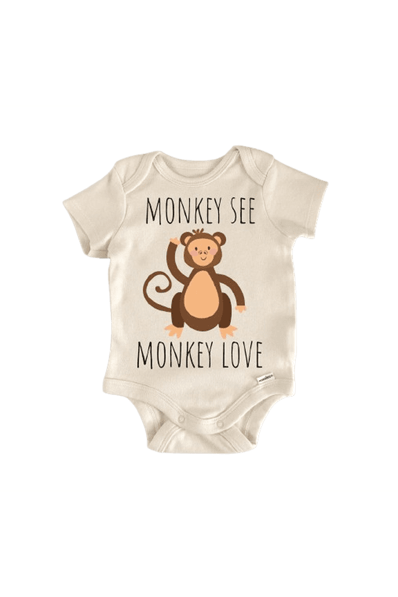 Monkey Jungle Animal Newborn Baby Bodysuit