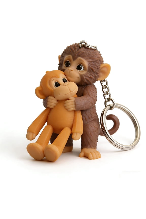 Monkey Keychain for Backpack, 2.5" Inch Animal Bag Charms Key Chain Accessories