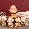 Monkey King Statue 5Pcs Sun Wukong Collectible Figurines Cute Monkey Characters for Home Car Decor Monkey King Figurine Sun Wukong Figures Statues Nice Gift Resin Material