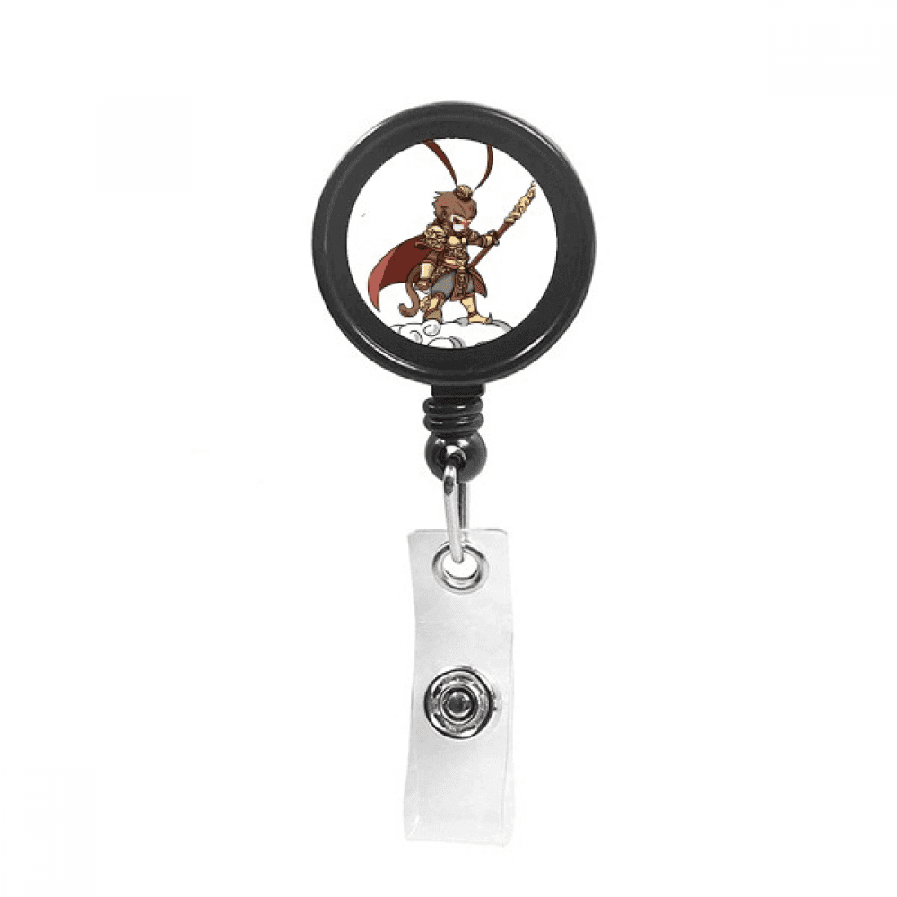 Monkey King Travel Notes Retractable Keychain Badge Holder ID Badge