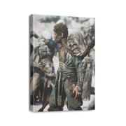 Monkey King Wall Art Canvas Painting Room Decor Snow Day, Goku, Battle 2 Canvas Painting Wall Art Poster for Modern Family Bedroom Office with Frame 12x16in