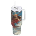 thumbnail image 1 of Monkey King with Golden Cudgel Tumbler with Handle and Straw Lid 40 oz Insulated Vacuum Water Bottle Stainless Steel Travel Cup, 1 of 1