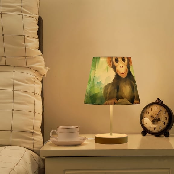 Monkey Leaves LED Desk Lamp Table Lamp USB Bedside Nightstand Small Lamp for Bedroom Living Room Kids Room