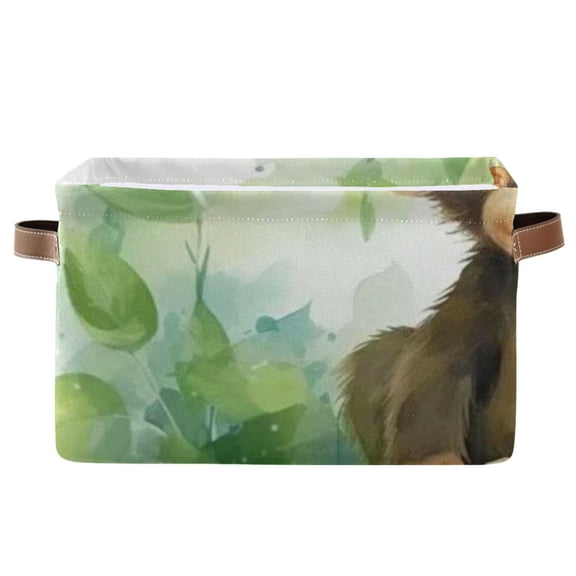 Monkey Leaves Storage Bins Baskets With Handles Storage Box Clothes Organizer Organization Toys
