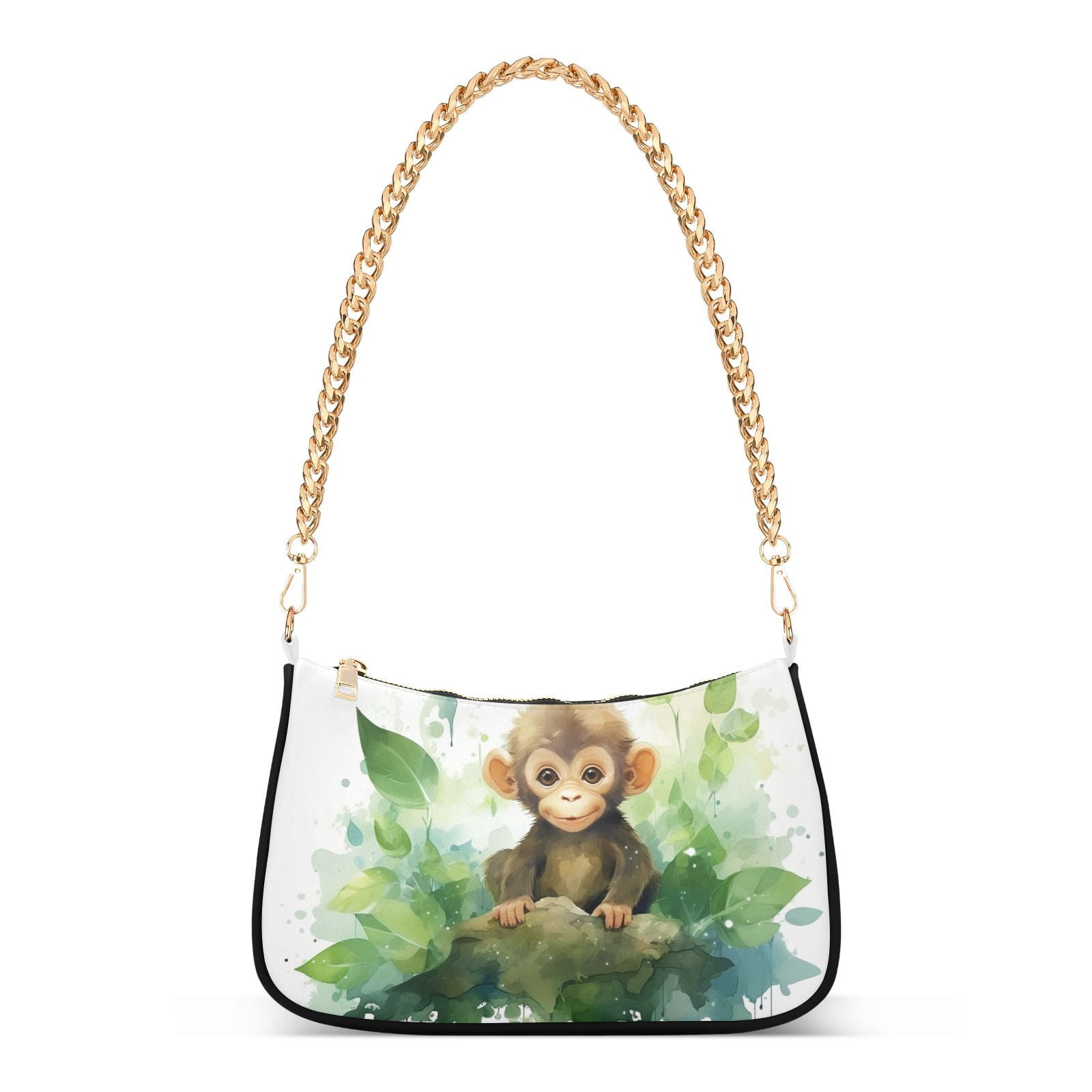 Monkey LeavesWomen Small Shoulder Bag Crossbody Tote Hobo Bags Purse Clutch Handbags with Chain Strap for Women