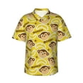 thumbnail image 1 of Monkey Hawaiian Shirts For Men, Summer Short-Sleeve Relaxed-Fit Button-Down Shirts Large, 1 of 9