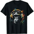 thumbnail image 1 of Monkey Music Colourful Musicians Animal Theme Animal Jungle Art Monkey T-Shirt, 1 of 3
