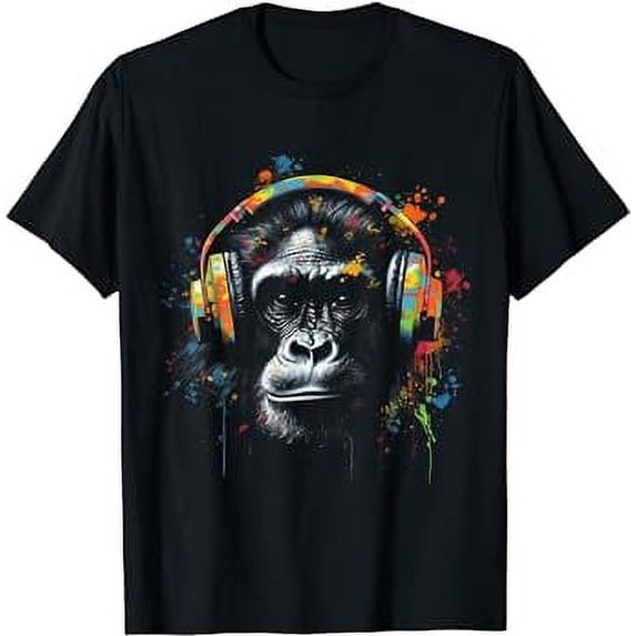 Monkey Music Colourful Musicians Animal Theme Animal Jungle Art Monkey T-Shirt