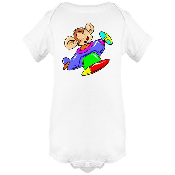 Monkey On Cool Airplane Bodysuit Infant -Image by Shutterstock, Newborn