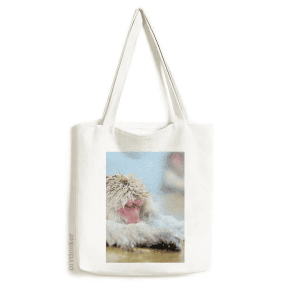Monkey Organism Animal Photography Tote Canvas Bag Shopping Satchel Casual Handbag