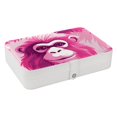 thumbnail image 1 of Monkey PU Leather Jewelry Box with Removable Compartment - Portable Earring Organizer and Storage Box, 1 of 6