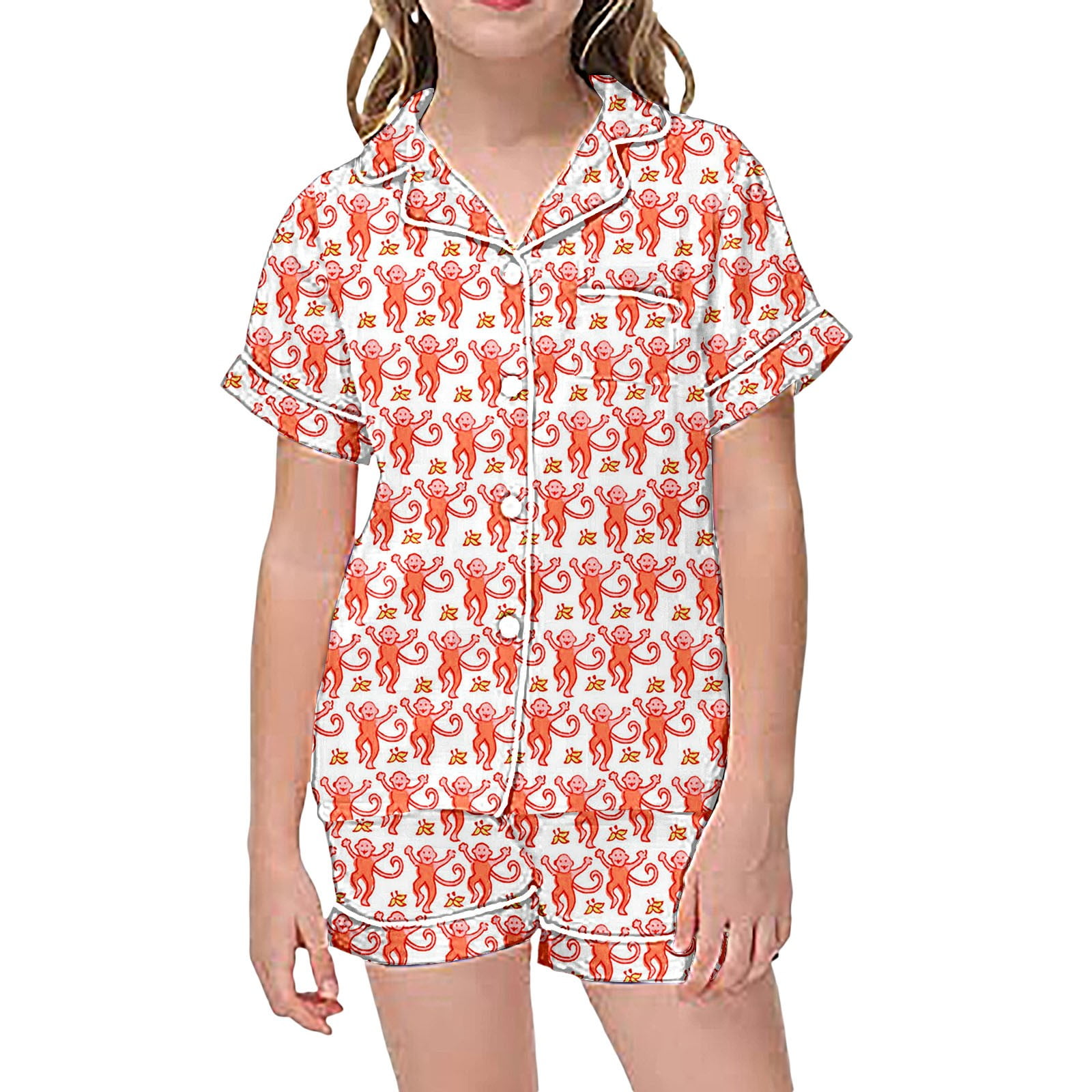 Monkey Pajamas Rabbit Pjs Monkey Pjs Shorts Sets 2 Piece Nightwear Y2k Roller Dupes Rabbit Preppy Trendy