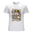 thumbnail image 1 of Monkey Pilot Men’s Graphic T-shirt Vintage Short Sleeve Sport Tee White 2XL, 1 of 5