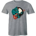 thumbnail image 1 of Monkey Playing Guitar Men's Cartoon Beast Ape Guitarist Rock Music T-Shirt, 1 of 4