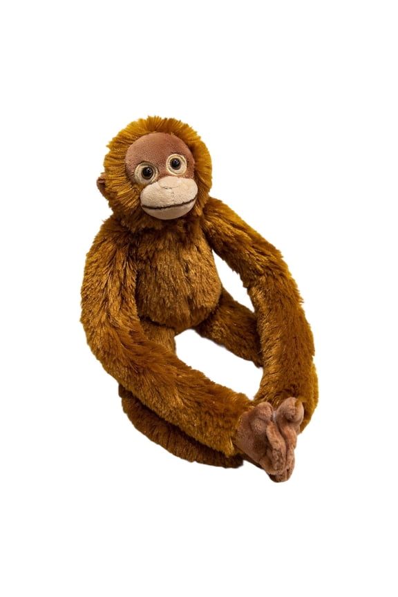 Monkey Plush, 13.7inch Orangutan Soft Toy, Realistic Soft Cuddly Monkey Toy Stuffed Animal Doll for Gifts, Birthday, Home Decor