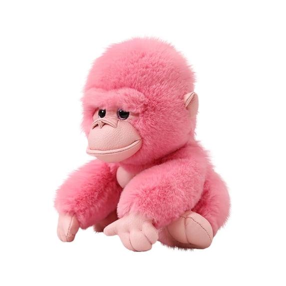 Monkey Plush , 8 Inch Soft Stuffed Animal, Cuddly Companion Doll, Perfect Birthday Gift, Home Decor, Pink