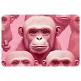 thumbnail image 1 of Monkey Polyester Door Rugs - Non-Slip Floor Rugs - Machine Washable Area Rugs, 1 of 6