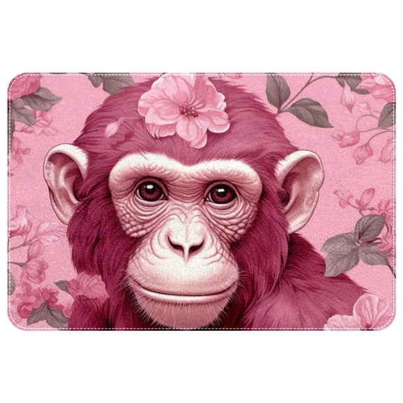 Monkey Polyester Non-Slip Machine Washable Bath Rug Outdoor Carpet Bath Rugs