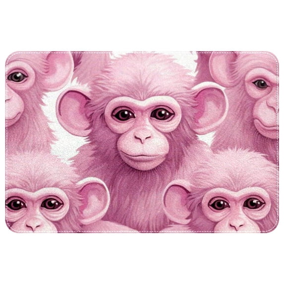 Monkey Polyester Non-Slip Machine Washable Floor Rugs, Floor Mats, and Bath Rugs