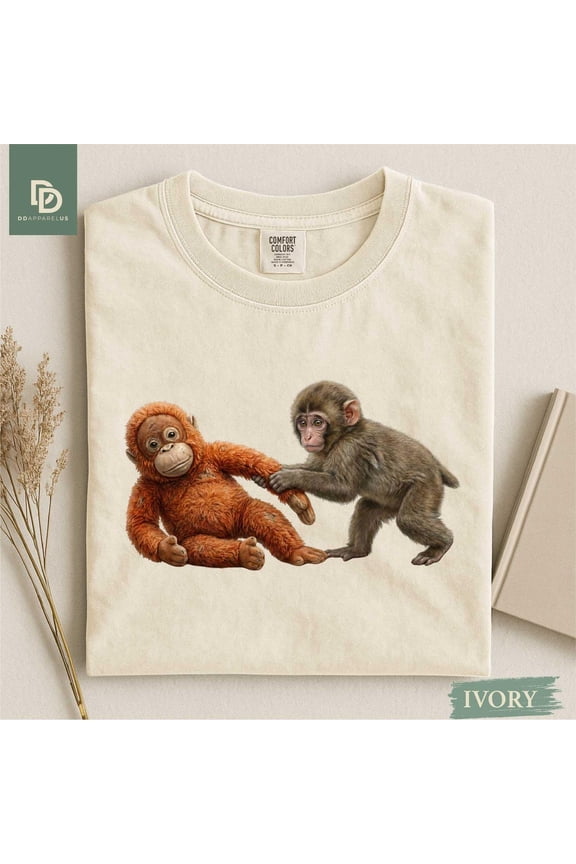Monkey Punch Graphic Shirt, Animal Lover Mother's Day Gift for Mom