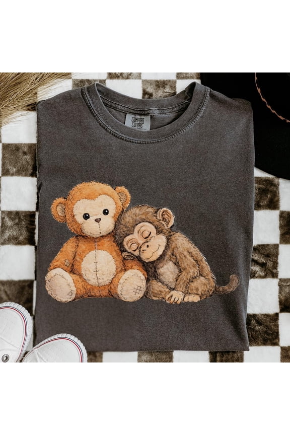 Monkey Punch Graphic Tee Animal Lover Mother Mothers Day Viral Mama Idea Cozy Mom T-Shirt
