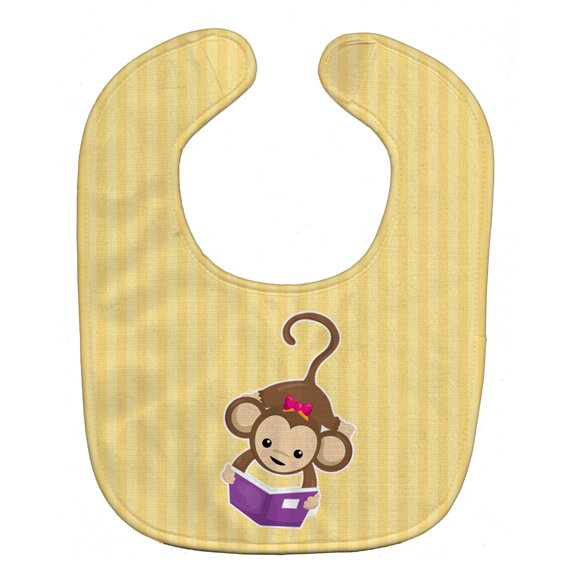 Monkey Reading Baby Bib